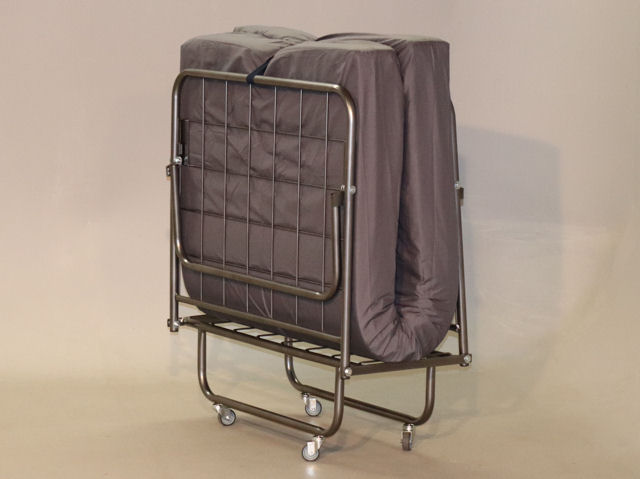 Fold Up Bed Zuri 1 Zuri fold up bed South Africa folded on wheels for easy storage