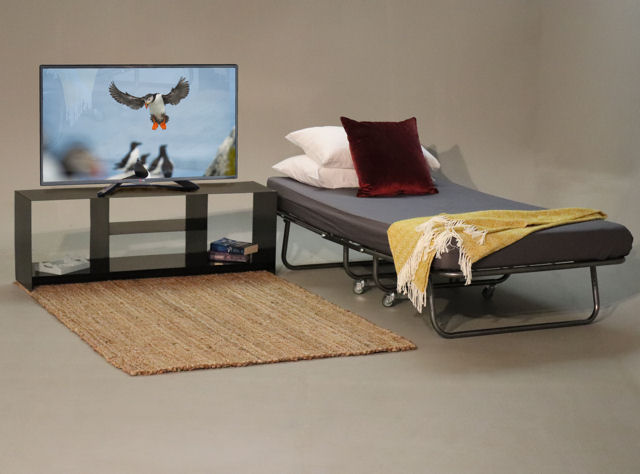 Fold Up Bed Zuri 3 Zuri fold up guest bed South Africa in bedroom setup