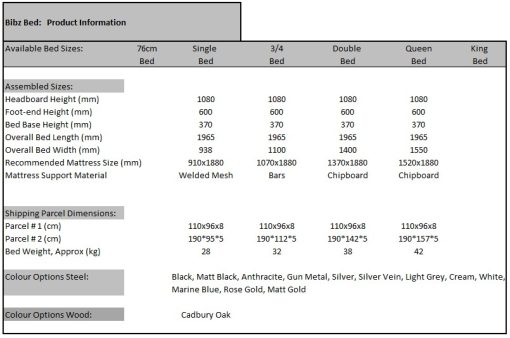 Compact Metal Bed Frame - Bibz Bed - Image 4