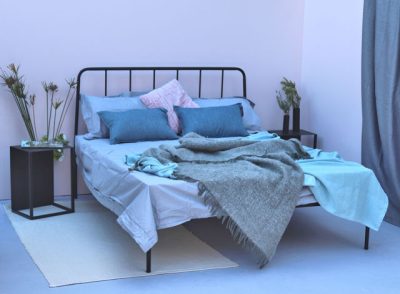 designer steel bed