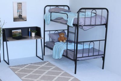 Anastasia steel double bunk bed with built-in ladder | Myspace Bunk Beds
